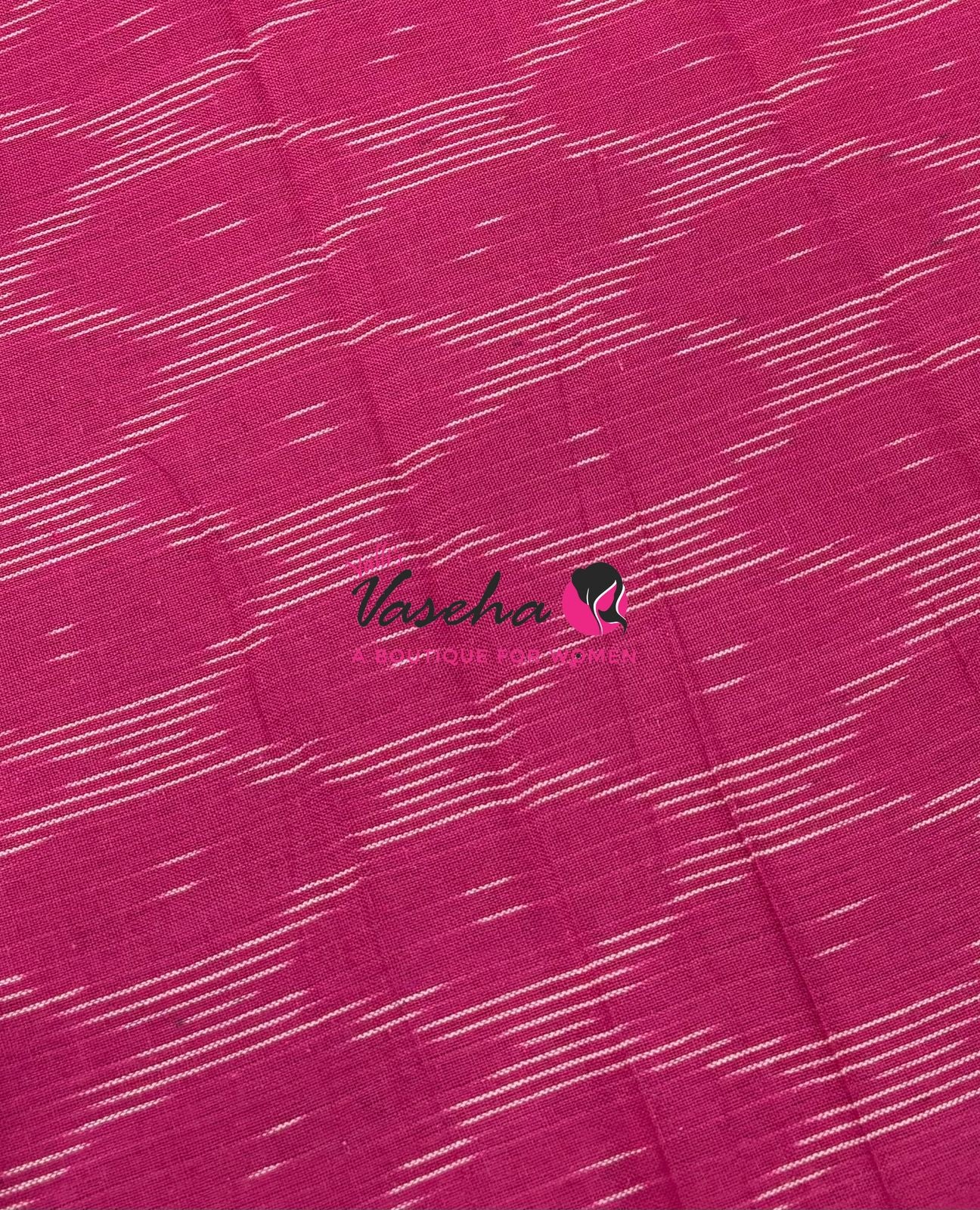 Ikkat Mercerised Cotton Saree - Single Ikkat - VVIKS001