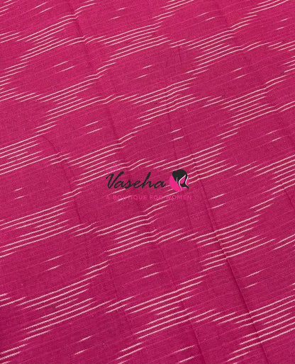 Ikkat Mercerised Cotton Saree - Single Ikkat - VVIKS001