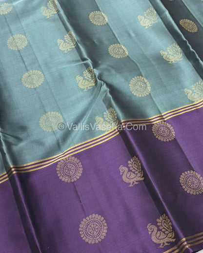 Half Mix - Pure Soft Silk Saree - Long Retta Petta Border with Butta - VVPSS076