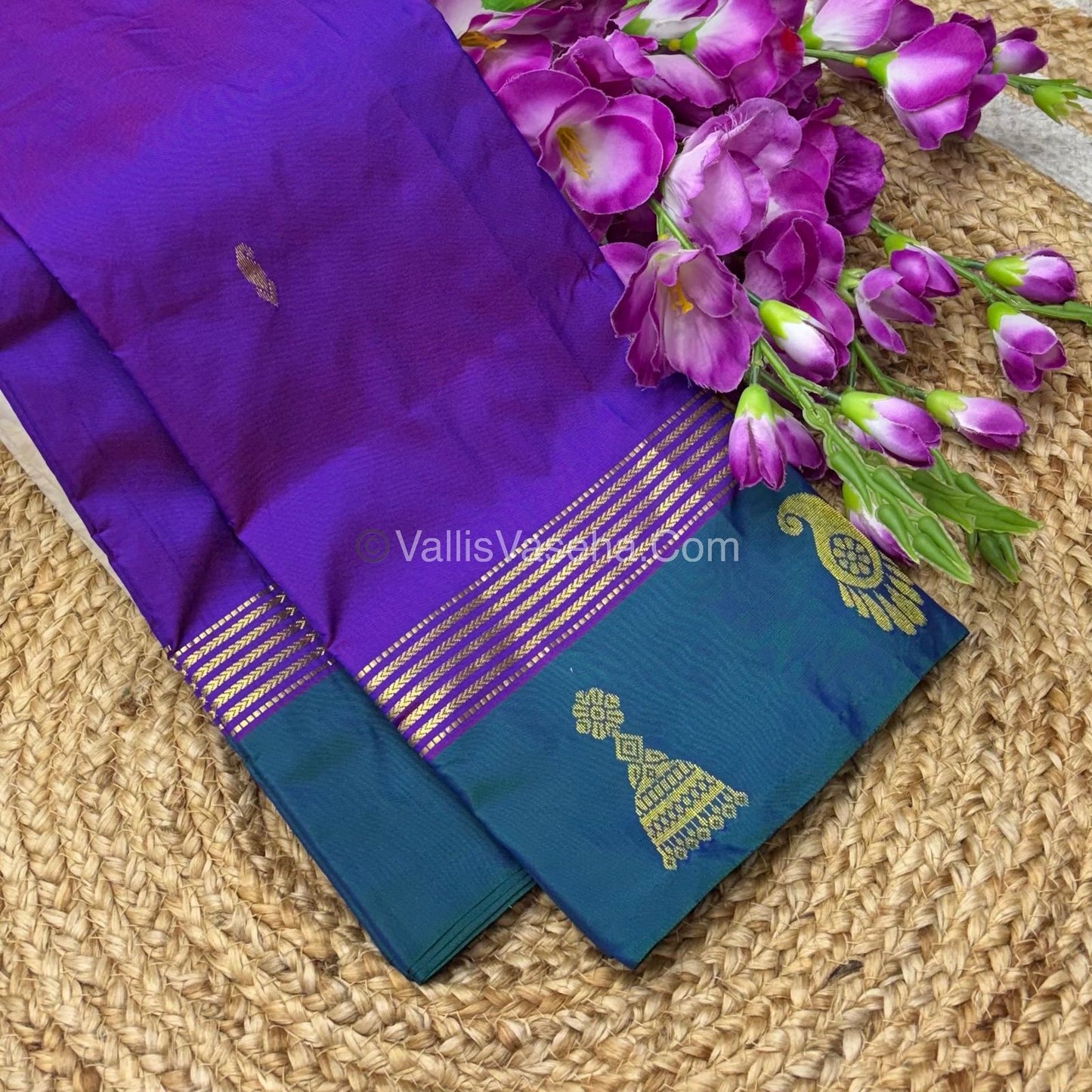 Semi Silk Saree - Kanchi Pattu Style - VVSSS004
