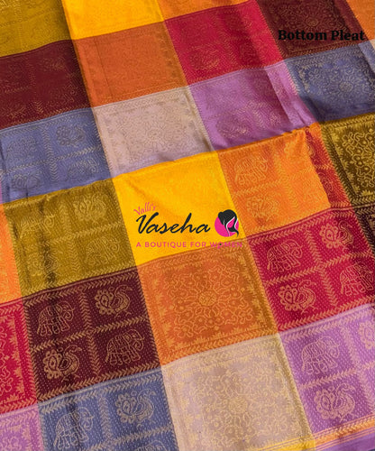 Pure Soft Silk Saree - Partly Pallu -  Half & Half Saree - VVPSS088
