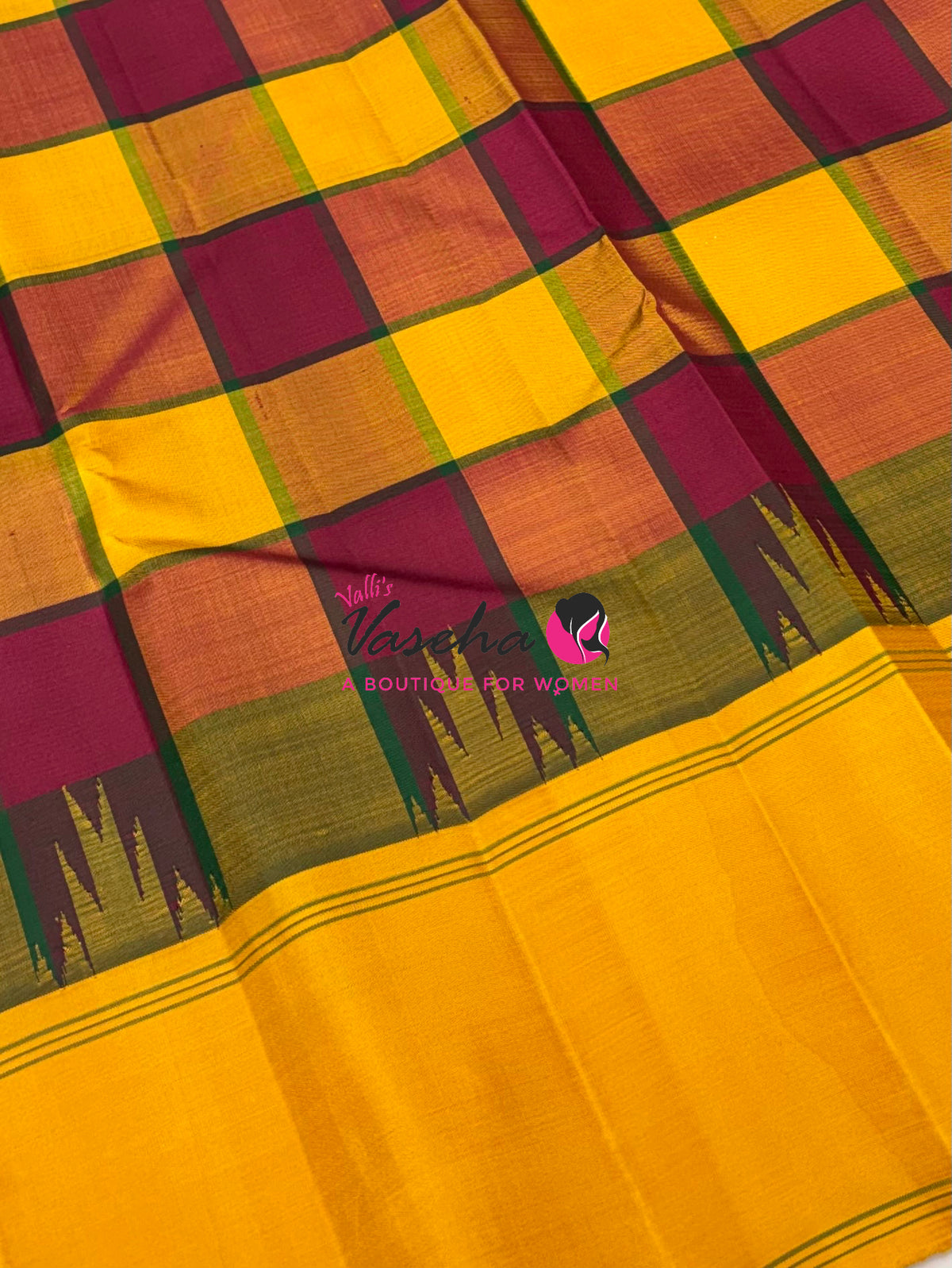 Pure Kanchipuram Silk Saree - Trendy Design - VVPS006