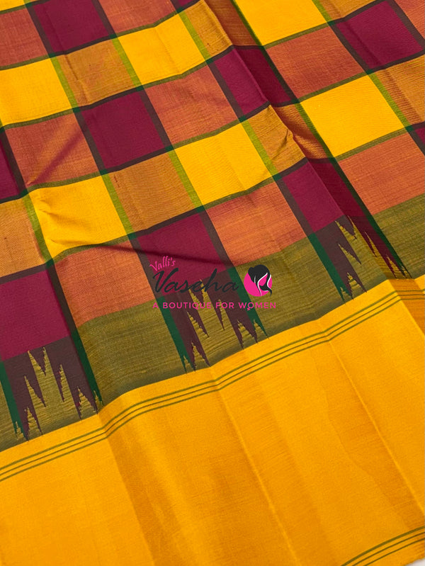 Pure Kanchipuram Silk Saree - Trendy Design - VVPS006