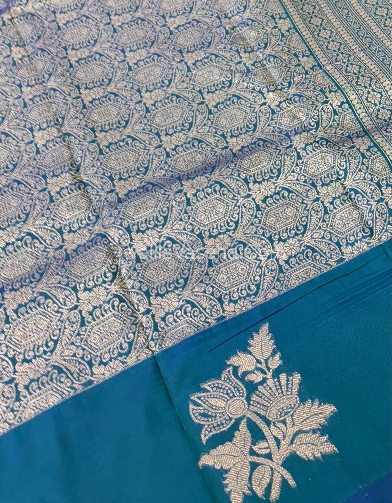 Semi Soft Silk - Peacock Blue Shade -VVSSS019