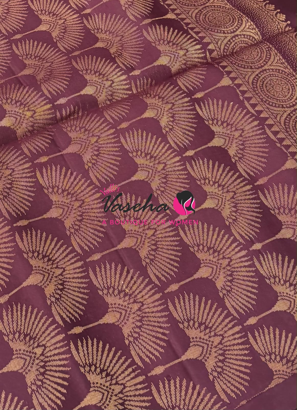 Pure Soft Silk Saree - Rust Orange & Wine Brown - VVPSS091