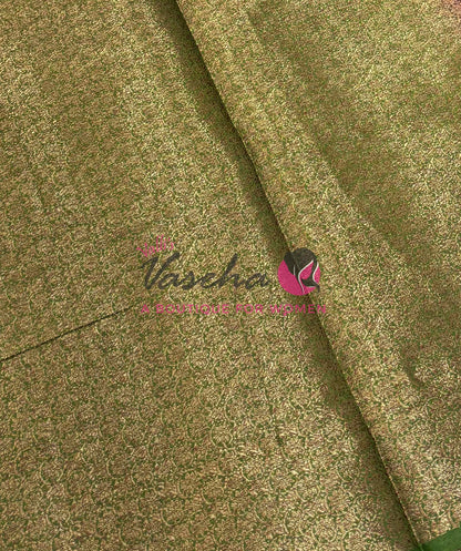 Bamboo Silk Saree- Maroon with Green Shade - VVBSS013