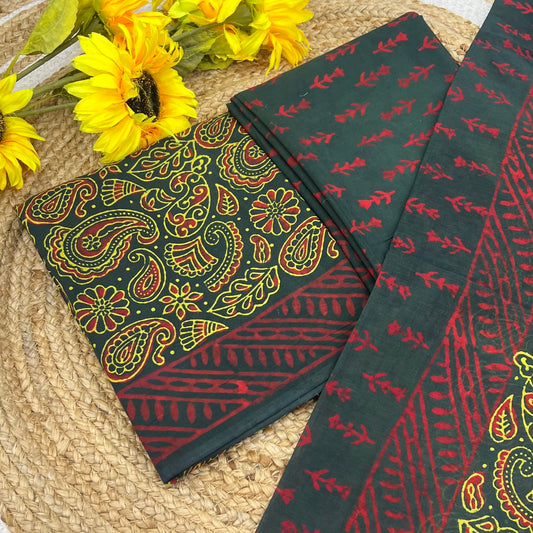 Pure Mul Mul Cotton - Bagru/ Dabu Print - VVUSM002