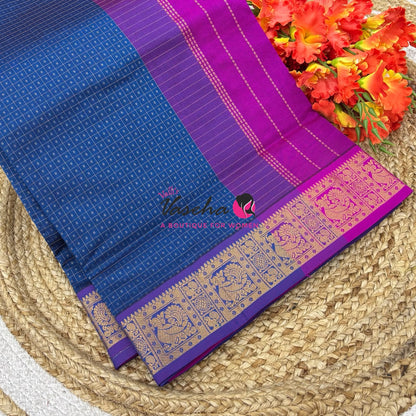Semi Silk Cotton Saree | Lakshadeepam |VVSSC009