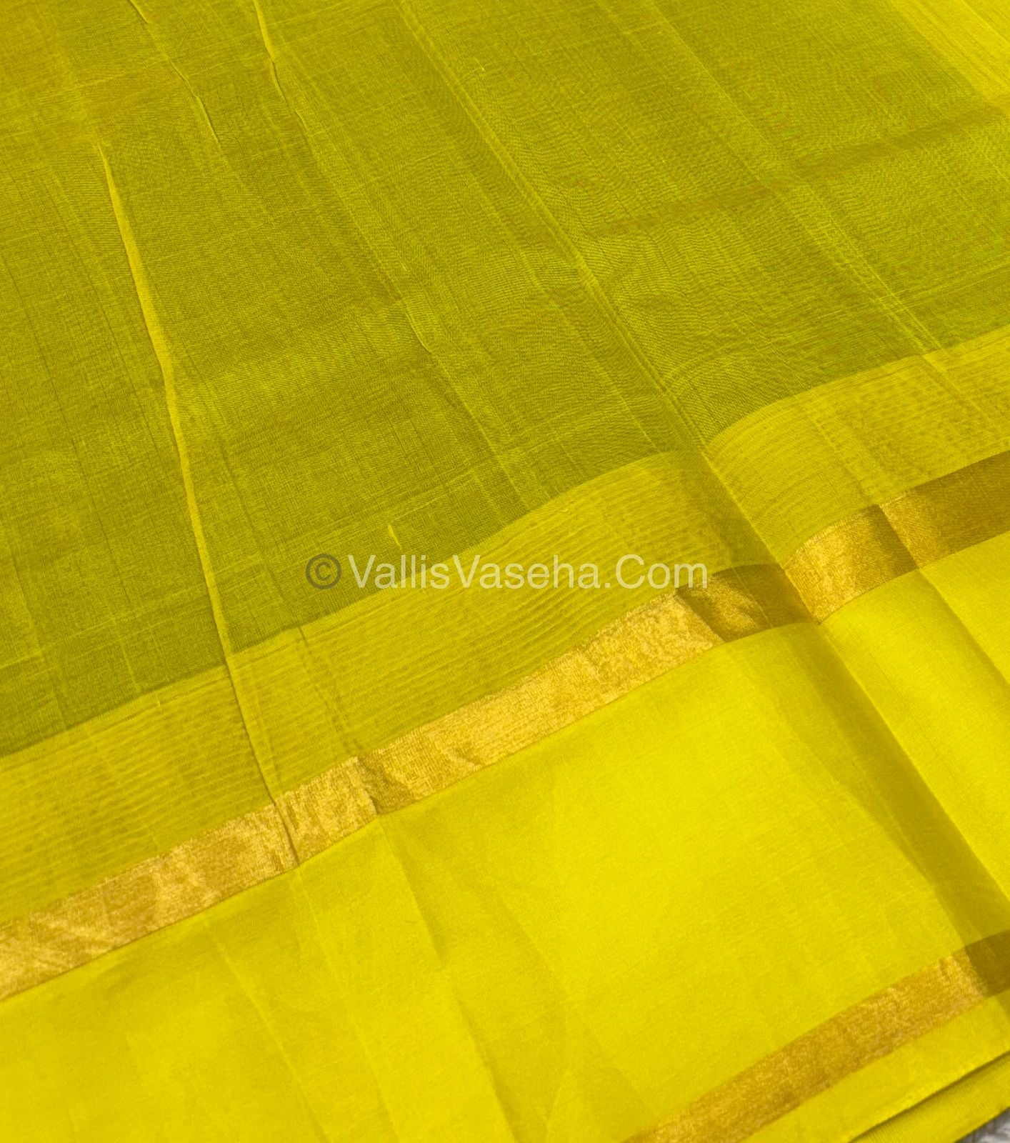 Pure Korvai Silk Cotton Saree - Border Elephant butta Design - VVKSC018