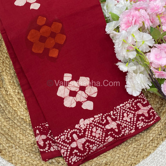 Pure Soft Mul Mul Cotton Sarees - Hand Block Prints - VVMMC003