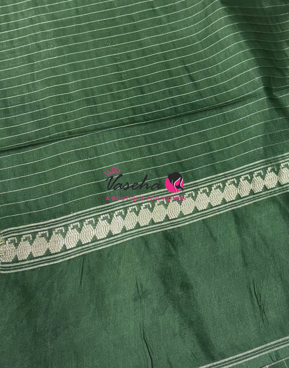 Bhagalpuri Silk | Pink With Green Combo | VVBS011