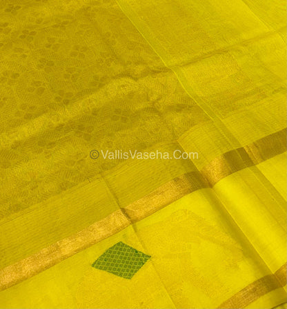 Pure Korvai Silk Cotton Saree - Border Elephant butta Design - VVKSC018