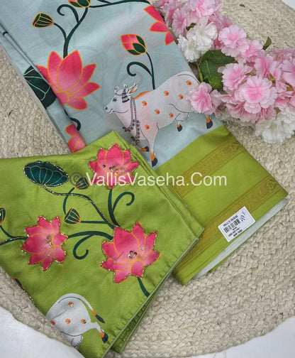 40% less - Offer Saree -Pichhy print ￼ Saree - VVDS005