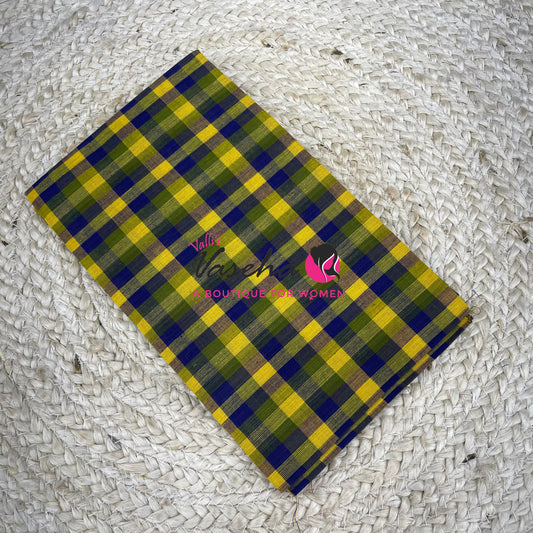 Blouse Bit - Pure Cotton - Multi Checks - 1 mtr - VVBB001