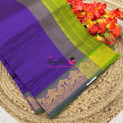 Semi Silk Cotton Saree | Lakshadeepam |VVSSC009
