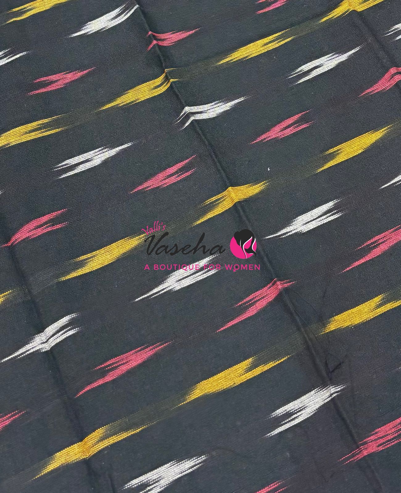 Ikkat Mercerised Cotton Saree - Single Ikkat - VVIKS001