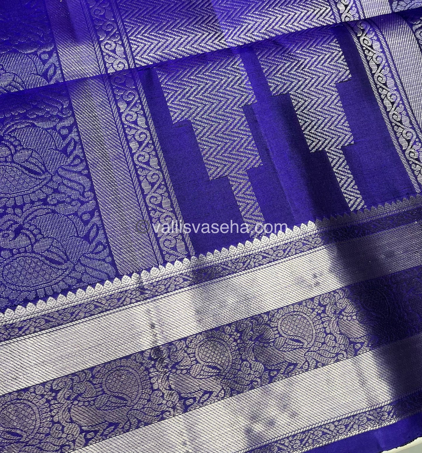 Pure Soft Silk Saree - Violetish Blue Shade - VVPSS063