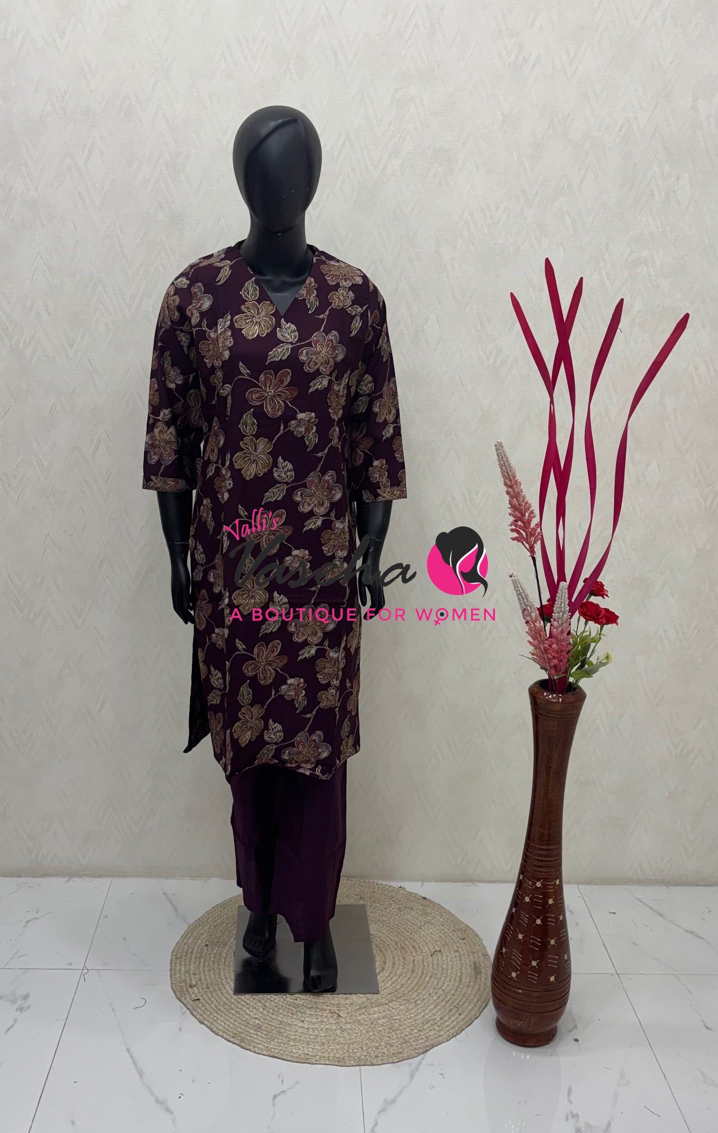Ready Made - Top & Bottom(2pc) Co-Ord Set  - VVRMS021