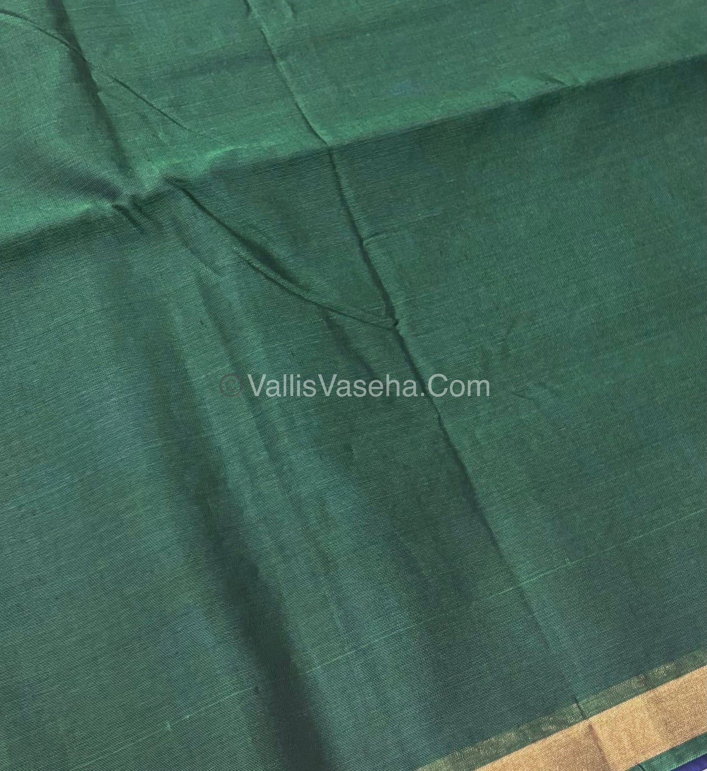 Kora Silk Saree - SICO -  Blue With Green Shade  - VVKS002