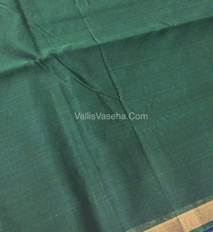 Kora Silk Saree - SICO -  Blue With Green Shade  - VVKS002