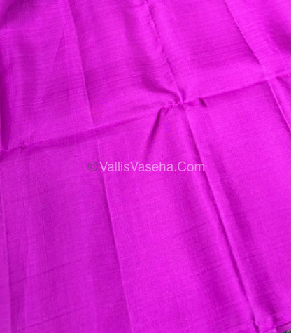 Pure Soft Silk Saree - Blue & Pink Purple Shade - VVPSS055