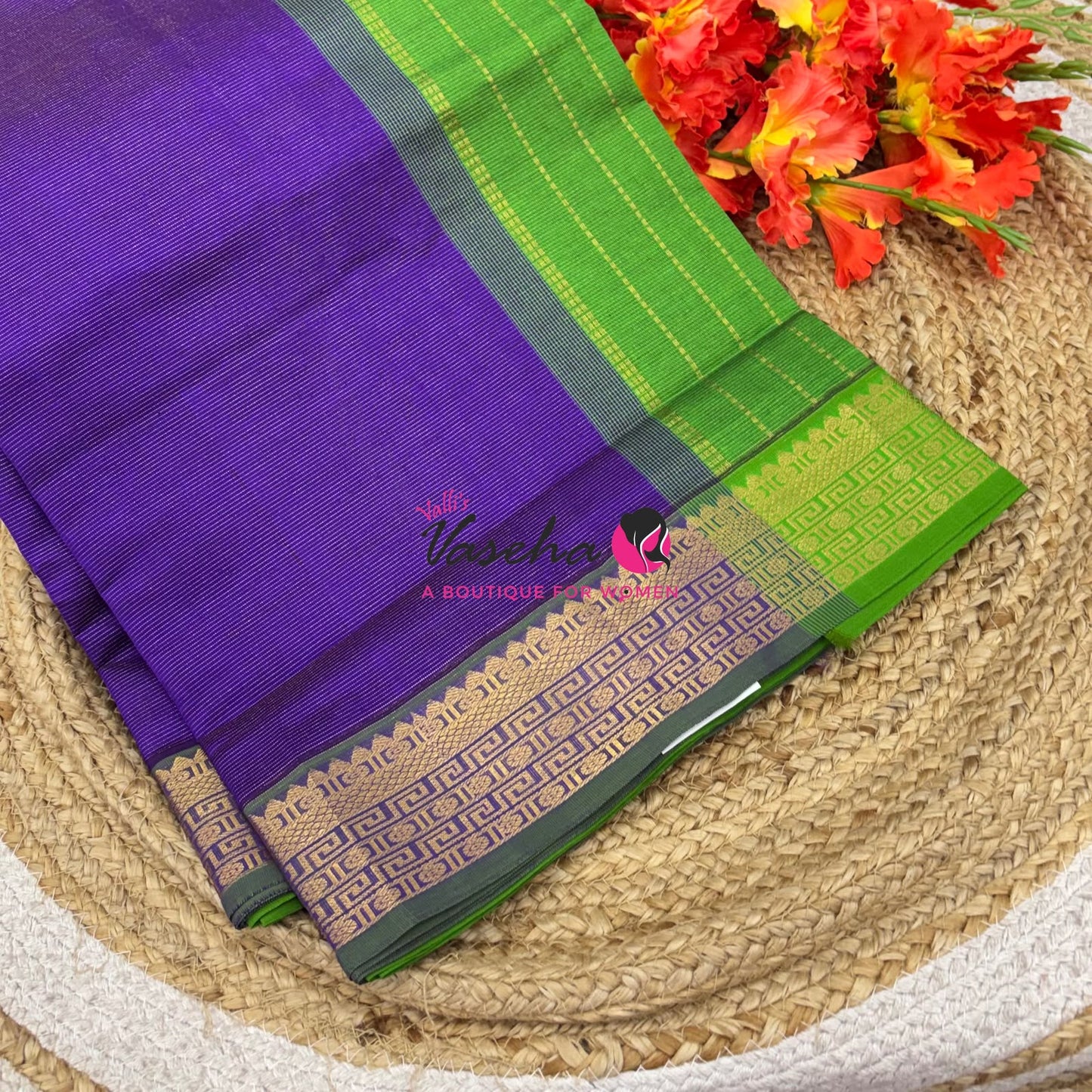Semi Silk Cotton Saree | Vairavoosi  Design |VVSSC017