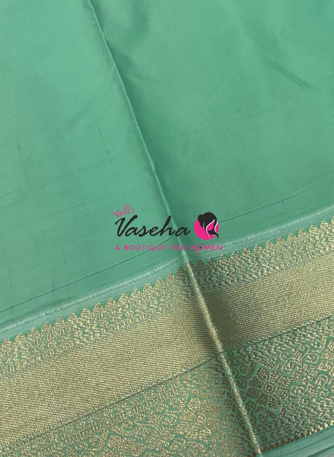 Semi Kanchi Silk  - Pink & Pista Green - VVSKS007