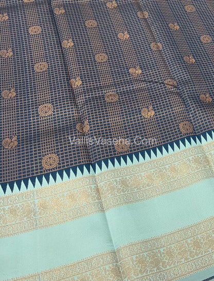 Kanchi Semi Silk - Mayil & Chakkaram design - VVKSS001