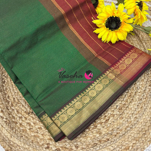 Pure Silk Cotton Saree - Vairavoosi Design - VVSCV005