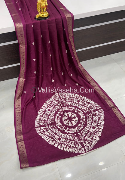 Casual Wear - Fancy Mixed Silk - Wine Shade - VVFMS002