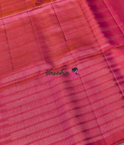 Pure Soft Silk Saree  -  Peachish Pink Shade - VVPSS129