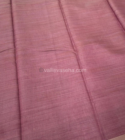 Semi Tussar Silk Saree - Purplish Wine shade - VVSTS009
