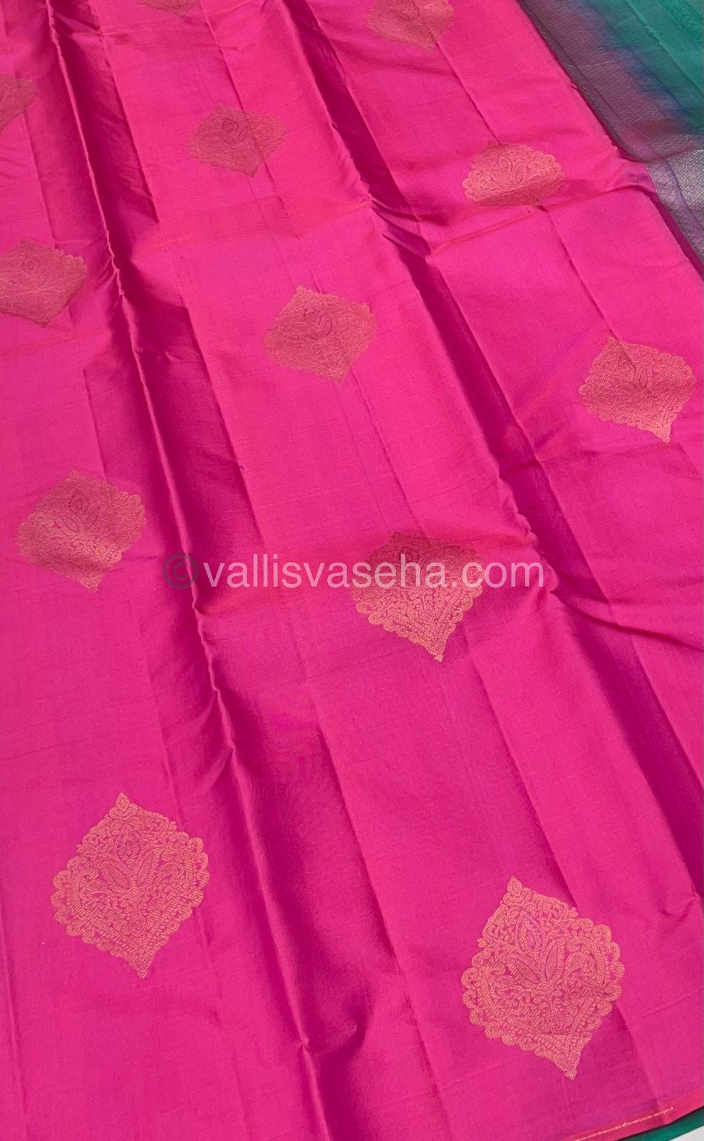 Pure Soft Silk Saree - Light weight - Pink with Blue shade - VVPSS025