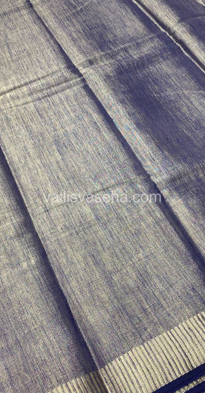 Semi Tussar Silk - Blue Shade - VVSTS001