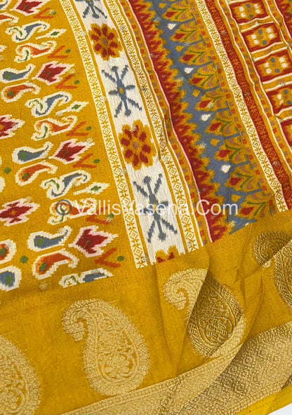 Mashmelow - Chiffon / Georgette Saree - Yellow Shade - VVMMS001