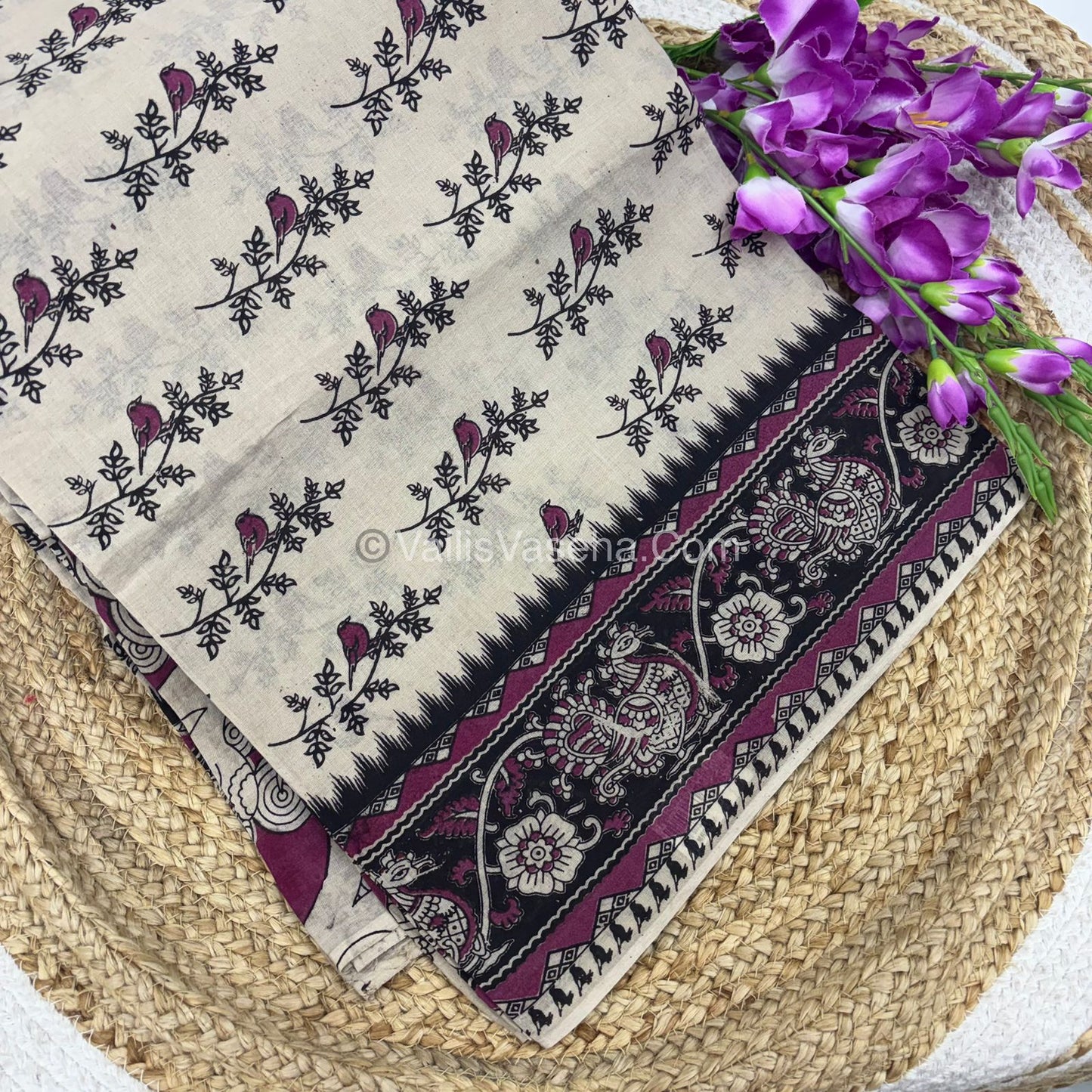 Pure Kalamkari Cotton Saree - VVPKC002