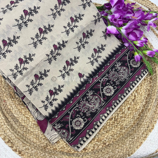 Pure Kalamkari Cotton Saree - VVPKC002