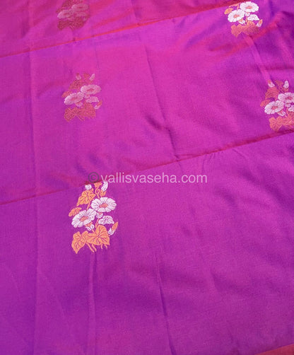 Semi Soft Silk - Border less - Purple Shade -VVSSS007