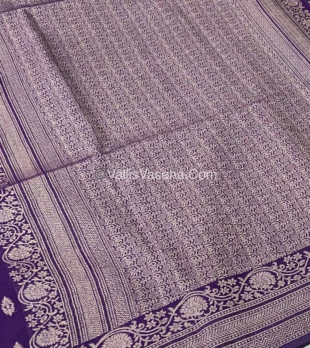 Banarasi - Heritage Silk - Semi Kathan Silk - Violet Shade - VVBHS006