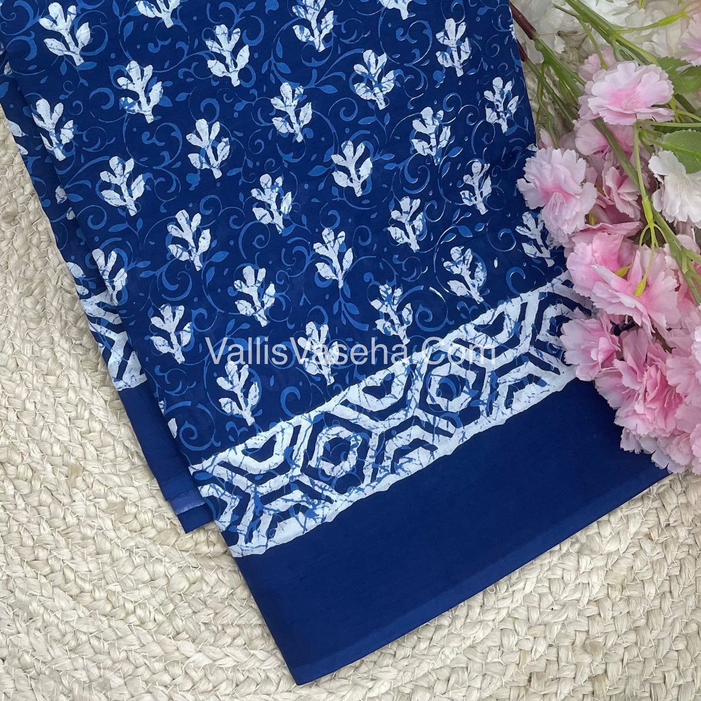Pure Soft Mul Mul Cotton Sarees - Hand Block Prints - VVMMC008