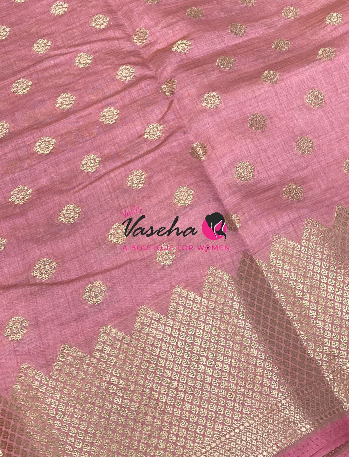 Semi Tussar Silk Saree | Light Peach Shade |VVSTS057