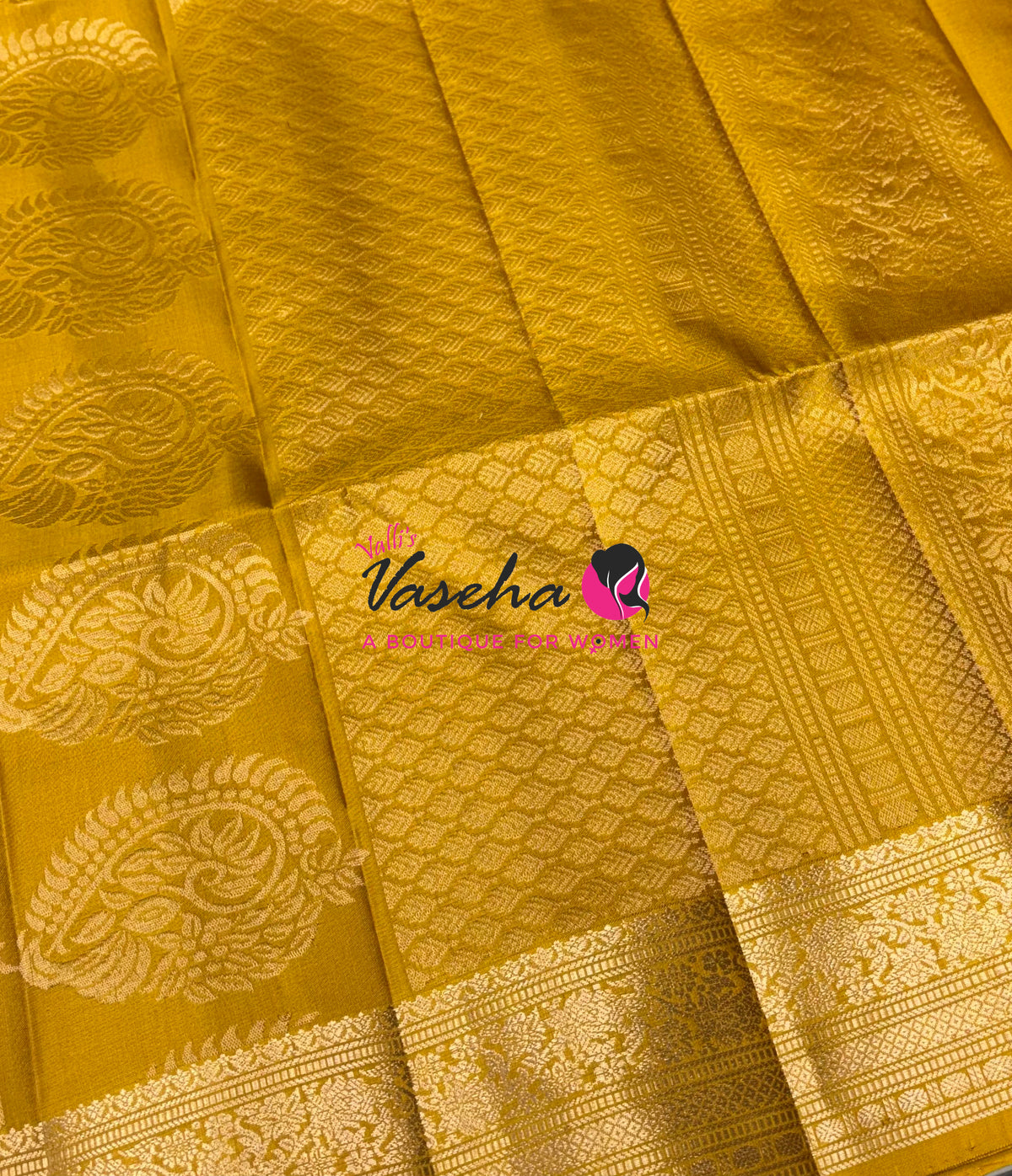 Pure Soft Silk Saree - Light Peach With Yellow - Velum & Mayilum - Kanchi Border - VVPSS015