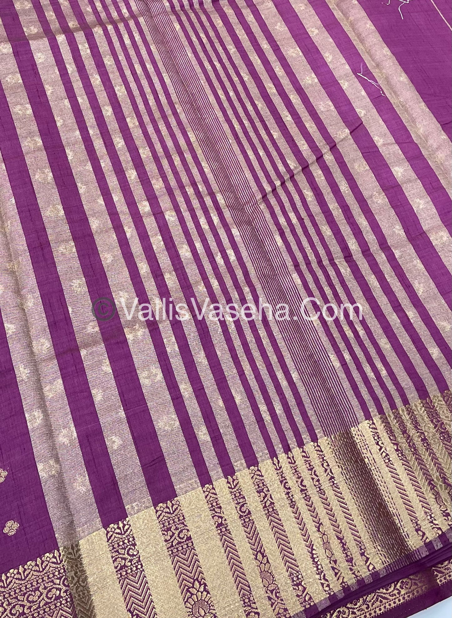 Semi Tussar Silk  -   Wine Shade  - VVSTS015