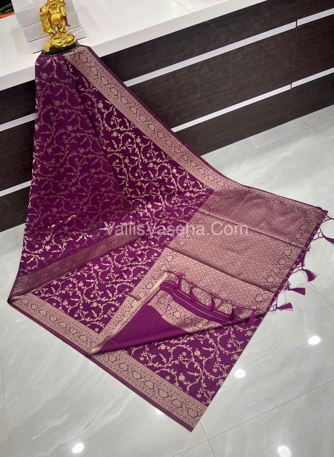 Banarasi - Heritage Silk - Semi Kathan Silk - Wine Shade- VVBHS001