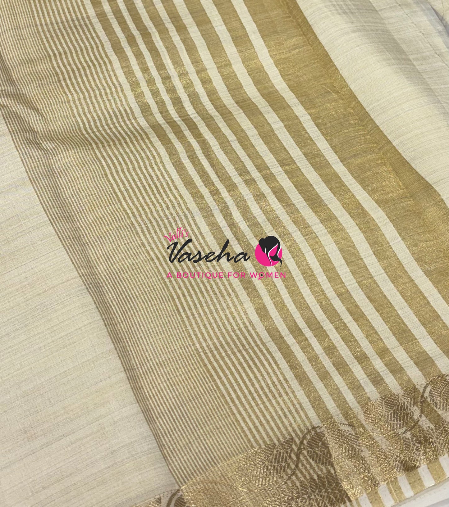 Semi Tussar Silk - Cream Shade - VVSTS003