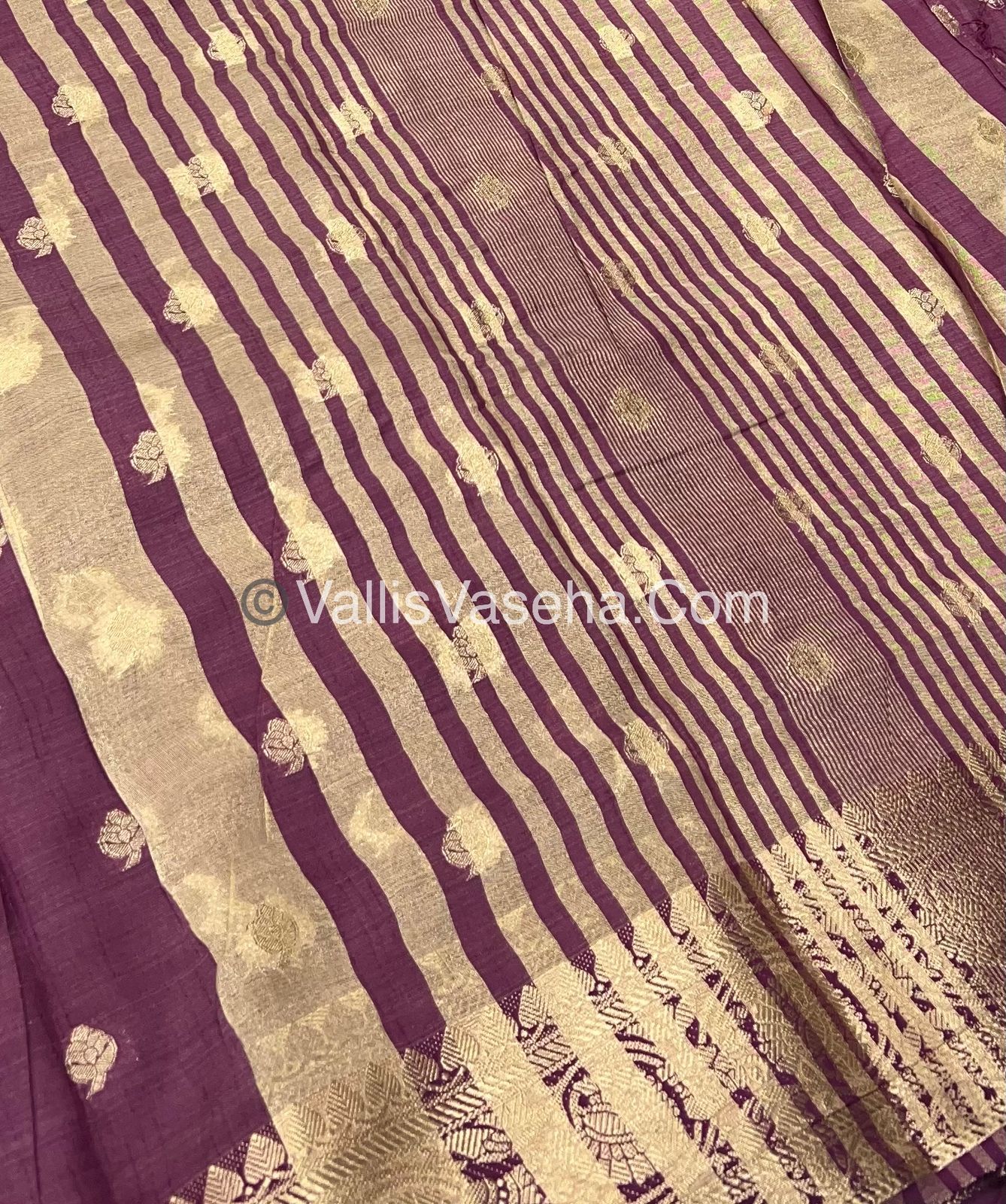 Semi Tussar Silk  - Wine  Shade - VVSTS024