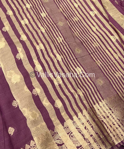 Semi Tussar Silk  - Wine  Shade - VVSTS024