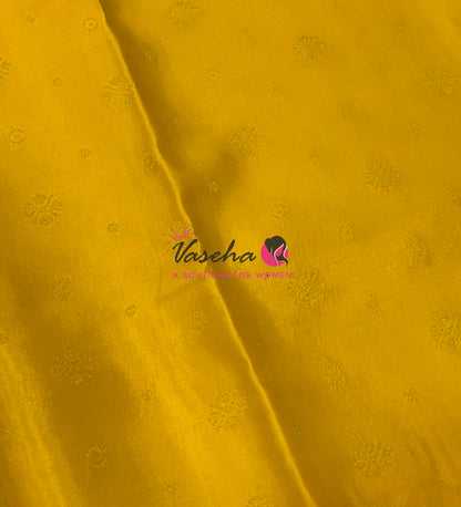 Semi Mysore Crepe Silk  - Yellow Shade - VVSMC004