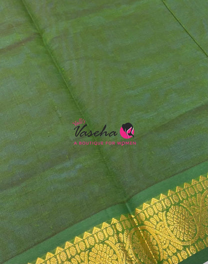 Semi Silk Cotton Saree | Double Leaf Butta Design |VVSSC016