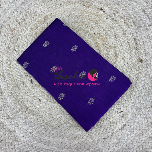 Blouse Bit - Semi Raw Silk - Thread Butta Design - 1mtr - VVBB001